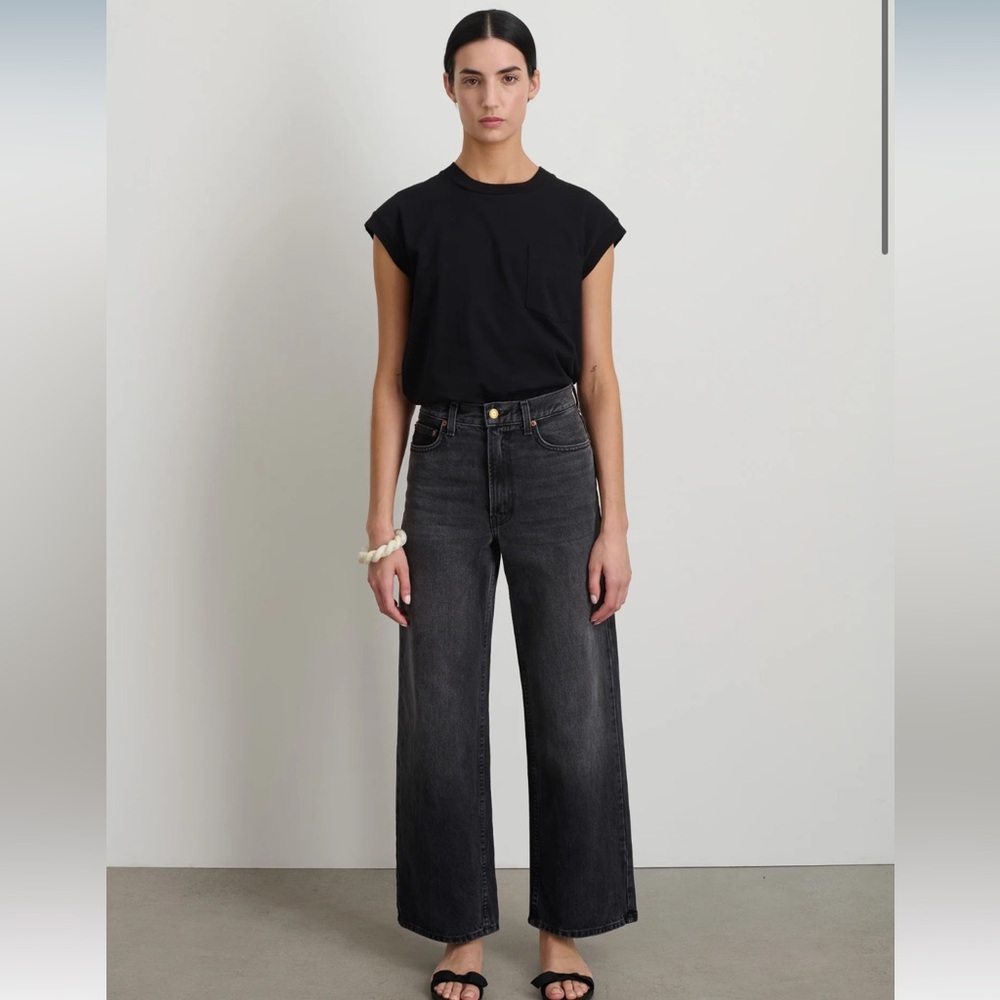 B SIDES Black Elissa Wide Leg Jeans Size 24